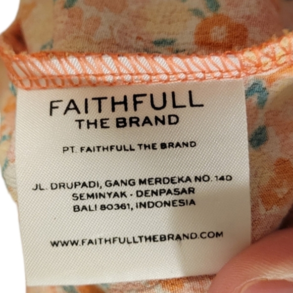 Faithful the Brand Jean Marie Midi Dress Ditsy Floral Women's Size 4 Cottagecore - Picture 7 of 12